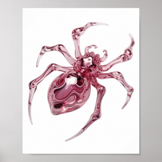 Scherpe Roze GLASSPIN Design Poster (Voorkant)