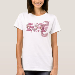 Scherpe Roze ROZE DROOM Artistiek Motief T-shirt