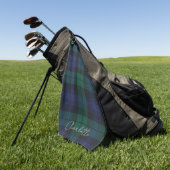 Scherpe rustieke elegante groene tartan golfhanddoek (Groen)