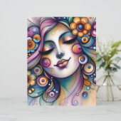 Scherpe Schattige Vrouw Schrapboek Papier (Staand voorkant)