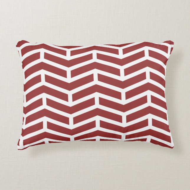 Scherpe scherpe tegengestelde pijlen Chevron rood  Accent Kussen (Voorkant)