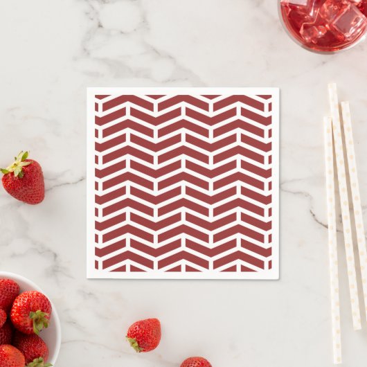 Scherpe scherpe tegengestelde pijlen Chevron rood Servet (Insitu)