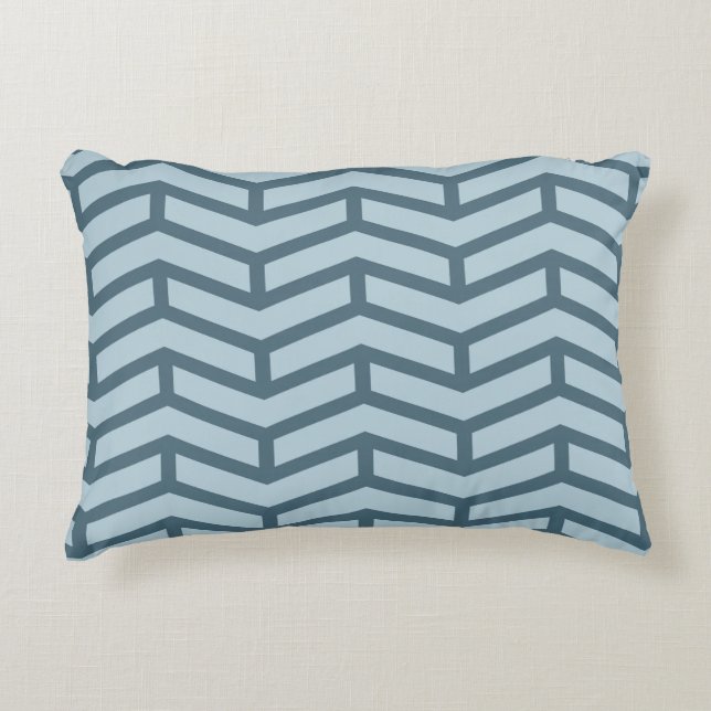 Scherpe scherpe tegengestelde pijlen Chevron Two T Accent Kussen (Voorkant)