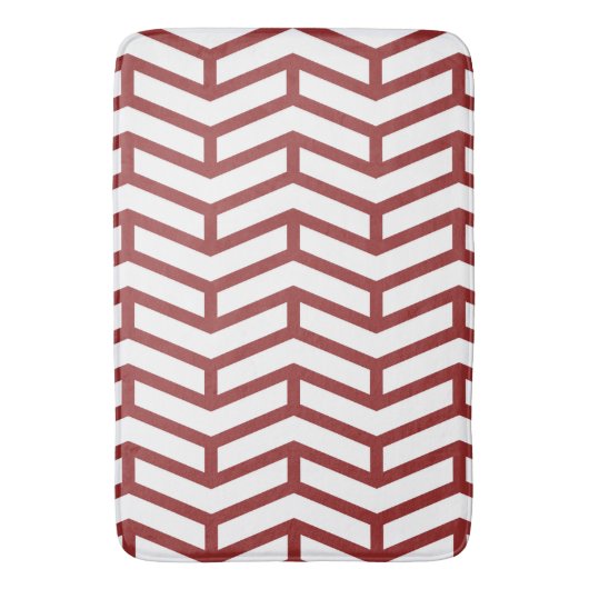 Scherpe scherpe tegengestelde pijlen Chevron wit r Badmat (Voorkant Verticaal)