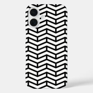 Scherpe scherpe tegengestelde pijlen Chevron wit z iPhone 16 Hoesje