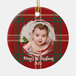 Scherpe Schotse Tartan-erfgoedsiering op maat  Keramisch Ornament