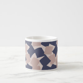 Scherpe Start: Abstracte Geometrische Woestijnoase Espresso Kop