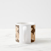 Scherpe Start: Abstracte Geometrische Zonsondergan Espresso Kop (Achterkant)