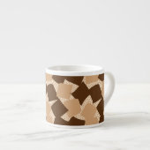 Scherpe Start: Abstracte Geometrische Zonsondergan Espresso Kop (Voorkant rechts)