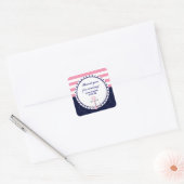 Scherpe sticker met anker in marine roze (Envelop)