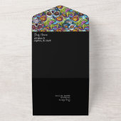 Scherpe Suiker Schedels All In One Uitnodiging (Buitenkant)