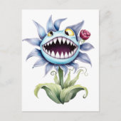 Scherpe tanden Monster Bloem Briefkaart (Voorkant)