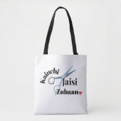 Scherpe tong – Kainchi Jaisi Zubaan | Grappige Ind Tote Bag (Voorkant)