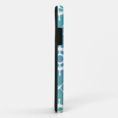 Scherpe turquoise ontwerp Case-Mate iPhone case (Achterkant/rechts)