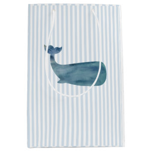 Scherpe Walvis Blauwe Streep Preppy Medium Cadeauzakje