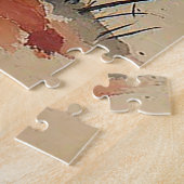 Scherpe Waterverf Schapen Schildering Legpuzzel (Zijkant)