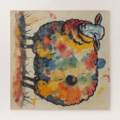 Scherpe Waterverf Schapen Schildering Legpuzzel (Horizontaal)