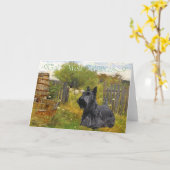 Scherpe Wensen voor een Scottish Terrier Kaart (Gele Bloem)