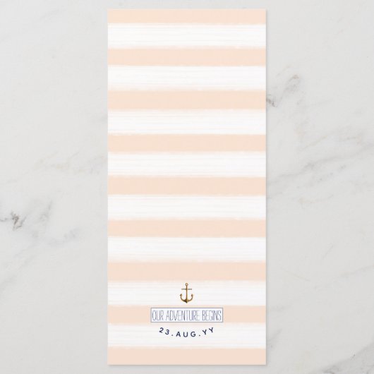 Scherpe Zeevaart Knoop Formele Gebeurtenis Koraal Menu (Achterkant)