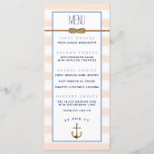 Scherpe Zeevaart Knoop Formele Gebeurtenis Koraal  Menu (Voorkant)