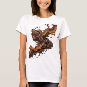 Scherpe Zilver CHOCOLADE TANDWIELEN EN GOLVEN Teks T-shirt