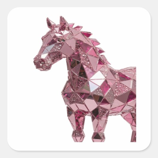 Scherpe Zilveren Abstracte Ambachtelijke Sticker (Voorkant)