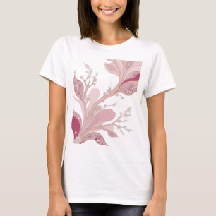 Scherpe Zilveren ABSTRACTE KUNST Artistiek Motief T-shirt