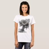 Scherpe Zilveren ABSTRACTE KUNST Custom T-shirt v2 (Voorkant volledig)