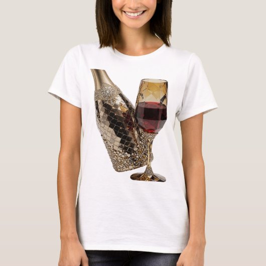 Scherpe Zilveren ABSTRACTE KUNST Design T-shirt (Voorkant)