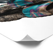 Scherpe Zilveren ABSTRACTE KUNST Ontwerp v2 Poster (Hoek)