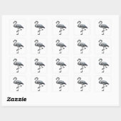 Scherpe Zilveren Abstracte Vierkante Sticker (Vel)