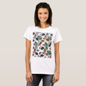 Scherpe Zilveren BLAADJES Statement Ontwerp T-shirt (Voorkant volledig)