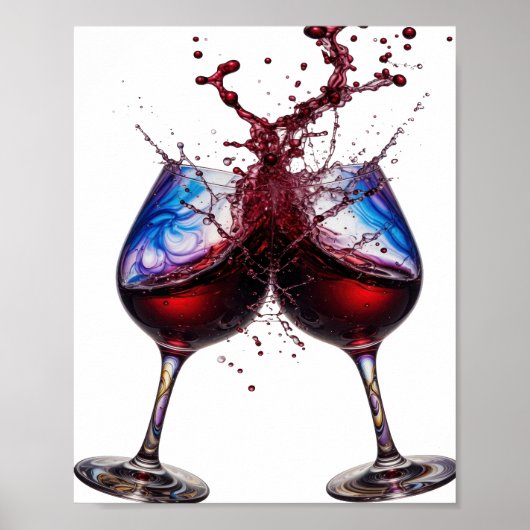 Scherpe Zilveren CHEERS Tekst Ontwerp Poster (Voorkant)