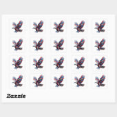 Scherpe Zilveren EAGLE Sticker Afdruk (Vel)