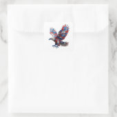 Scherpe Zilveren EAGLE Sticker Afdruk (Tas)
