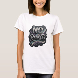 Scherpe Zilveren GEEN SPijt 3D Tekstkunst T-shirt