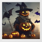 Scherpegelvenster aanklampen. Halloween decor Raamsticker (Vel)