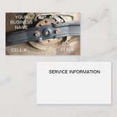 Scherpen van maaiwerkblad visitekaartje (Voorkant / Achterkant)