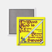 Scherper dan een Dubbelzijdig Zwaard - Magneet (Voorkant / Achterkant)