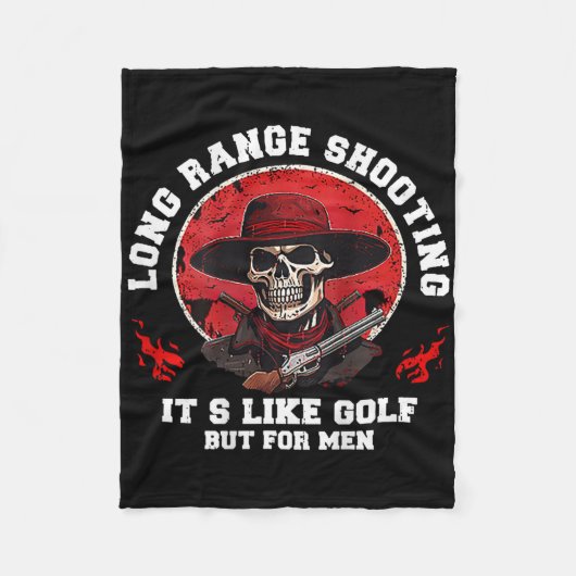 Scherpschieten over lange afstand is als golfen, m fleece deken (Voorkant)