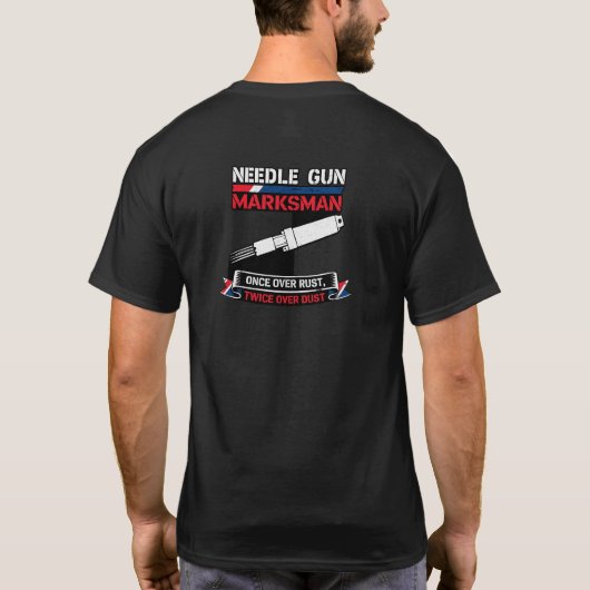 Scherpschutter met naaldgeweer t-shirt (Achterkant)
