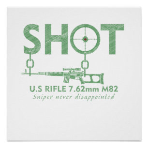 Scherpschuttersgeweer 7.62 M82 Militair Perfect Poster