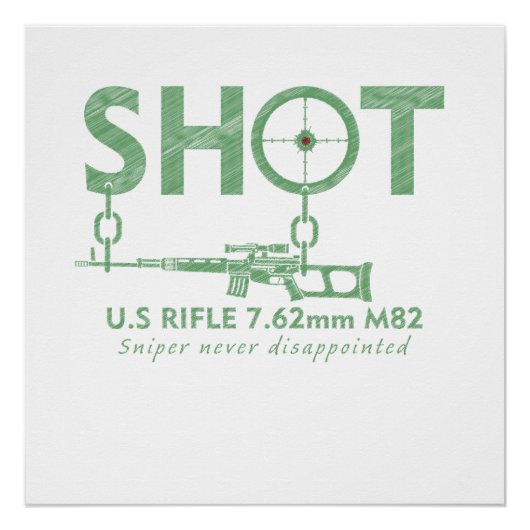 Scherpschuttersgeweer 7.62 M82 Militair Perfect Poster (Voorkant)