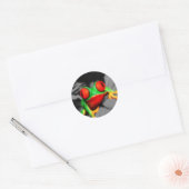 scherpziende kikker ronde sticker (Envelop)