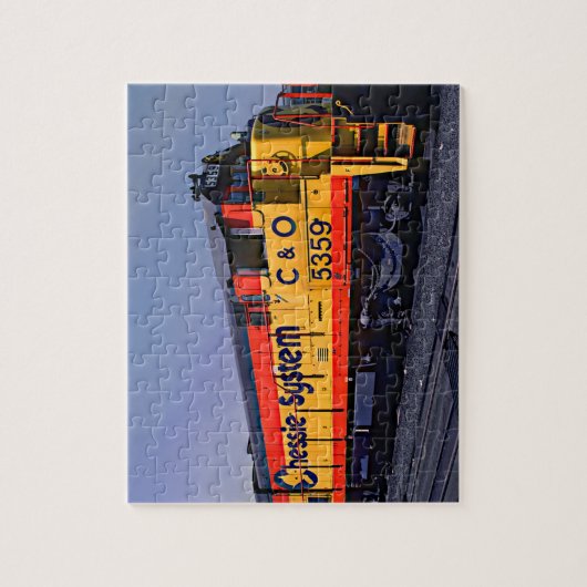 Schessie Diesel Locomotive Engine Train Railroad Legpuzzel (Verticaal)