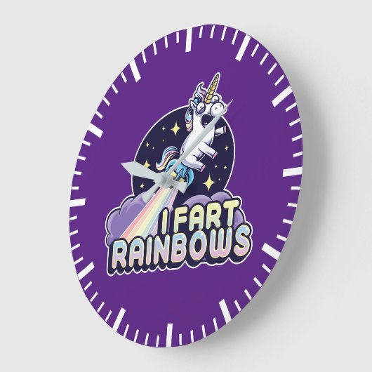 Scheten Eenhoorn - Grappige Eenhoorn - I Fart Rain Grote Klok (Hoek)