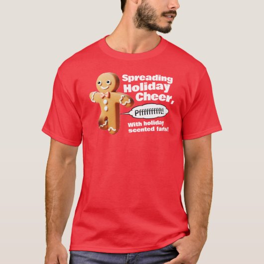 Scheten Gingerbread Man Kerst T-shirt (Voorkant)