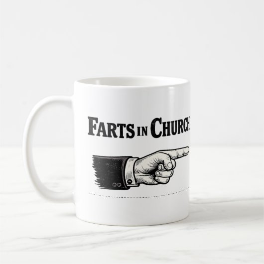 Scheten in de kerk grappige mok (Links)