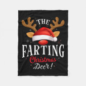 Scheten Kerst Herten Pus Xmas Familie Matching Fleece Deken (Voorkant)