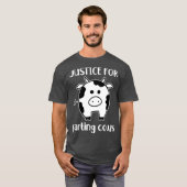 Scheten Koeien Klimaatverandering Grappig T-shirt (Voorkant volledig)